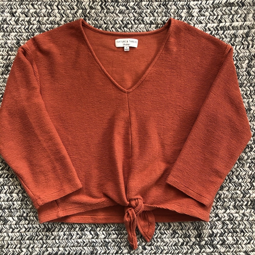 Texture and Thread Tie long sleeve